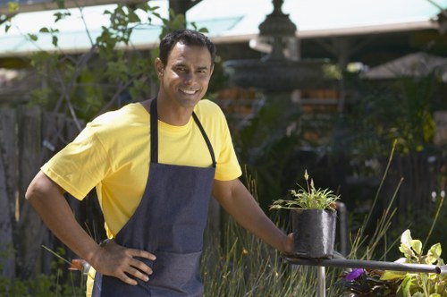 Specialist patio cleaning process for stone paving in Kenton