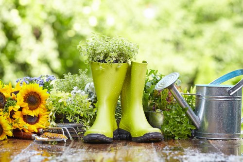 A professional Kenton gardening team maintaining shrubs and borders